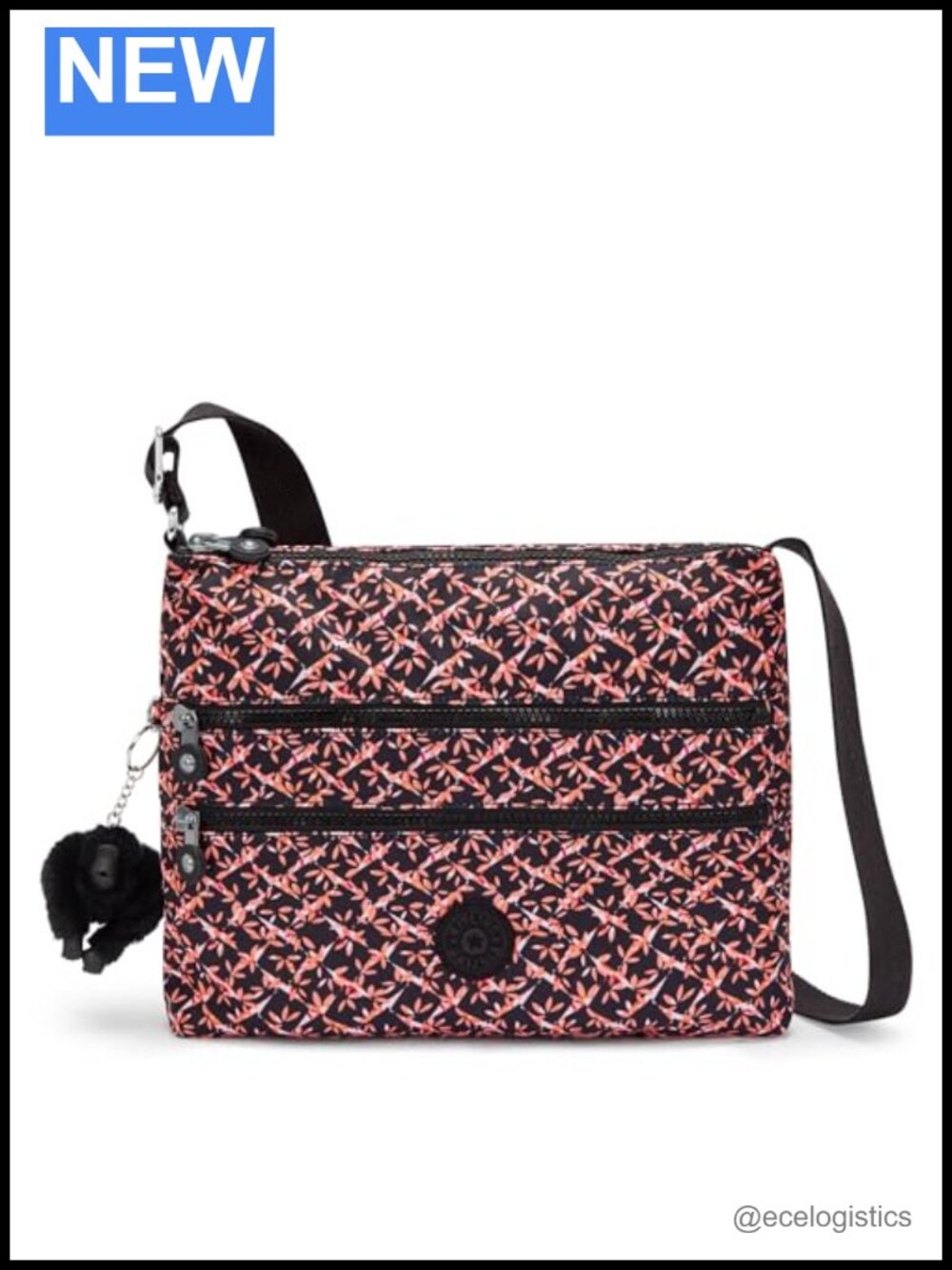 Kipling Alvar Crossbody Bag Nylon Messenger Lightweight